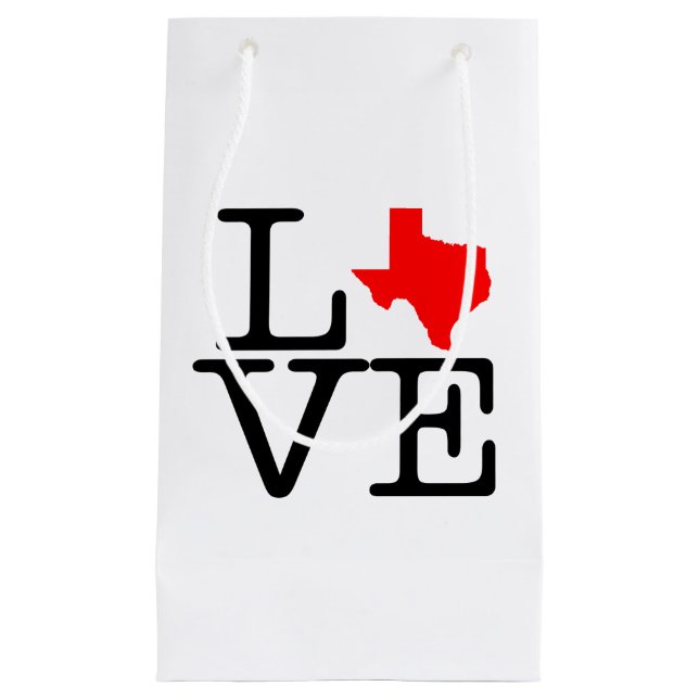 Sacola Para Presentes Pequena Texas Love Glossy Gift Bag (Frente)