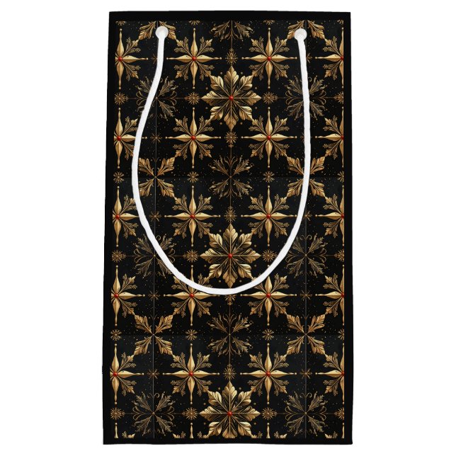 Sacola Para Presentes Pequena The Elegant Christmas - Black (Frente)