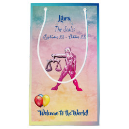 Sacola Para Presentes Pequena The Scales - Bebê Libra (23 De Setembro - 22 De Ou