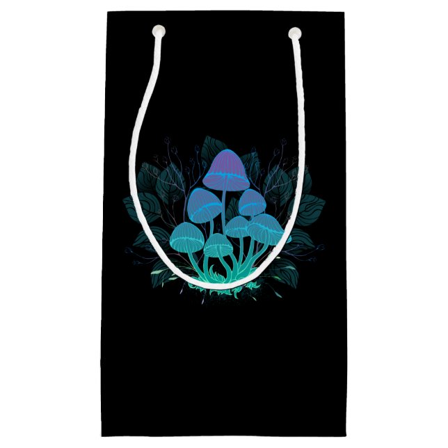 Sacola Para Presentes Pequena Toadstools em arbustos (Frente)