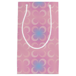Sacola Para Presentes Pequena Tons de Rosa c/ Fundo Rosa e Azul