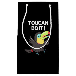 Sacola Para Presentes Pequena Toucan Faz Isso Engraçado Pássaro Positivo Escuro