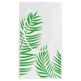 Sacola Para Presentes Pequena Travesseiro decorativo de Silhouette Verde Palm Fr