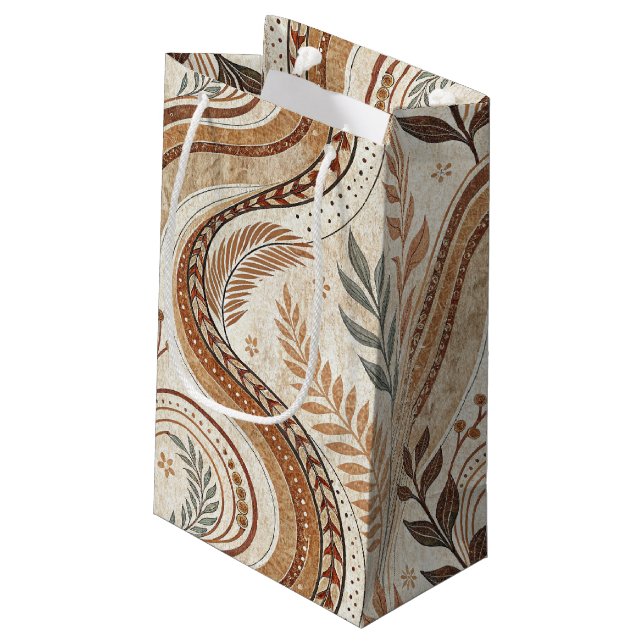 Sacola Para Presentes Pequena Trendy Boho Pattern Gift Bag (Verso inclinado)
