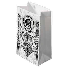 Sacola Para Presentes Pequena Tribal Nativo abstrato