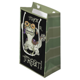 Sacola Para Presentes Pequena Truque Monstro de Cachorro Gormund Ugly ou TReaT!