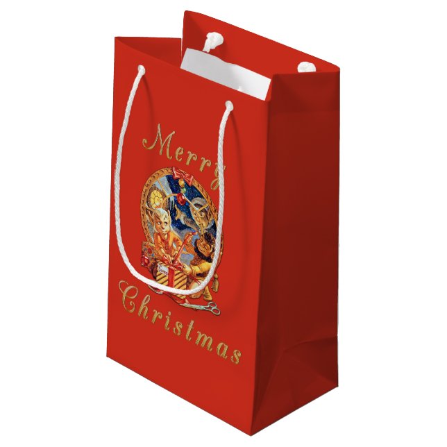 Sacola Para Presentes Pequena Último pacote (Verso inclinado)