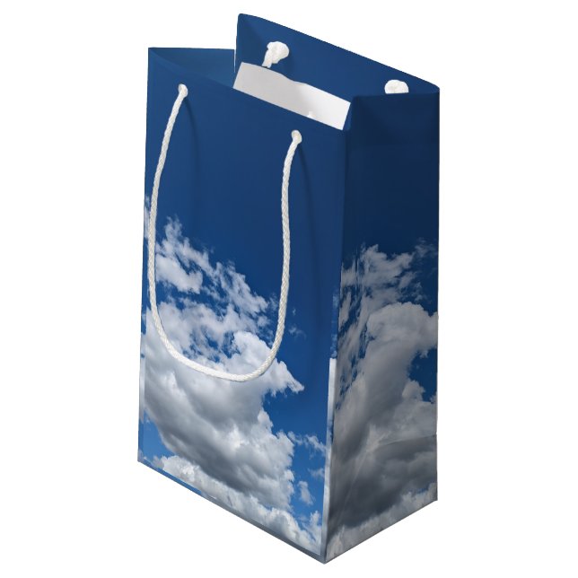 Sacola Para Presentes Pequena Um canto de nuvens (Verso inclinado)