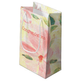Sacola Para Presentes Pequena Uma Flor de Coral Bonita