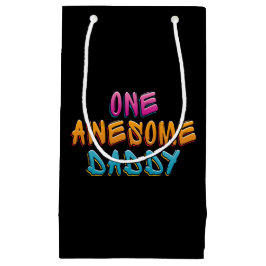 Sacola Para Presentes Pequena Uma Impressionante Tipografia de Grafite de Pai | 