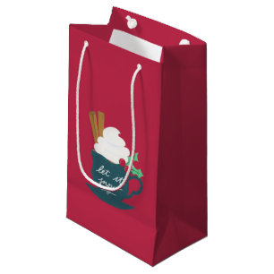 Sacola Para Presentes Pequena Uma taça de deixar nevar