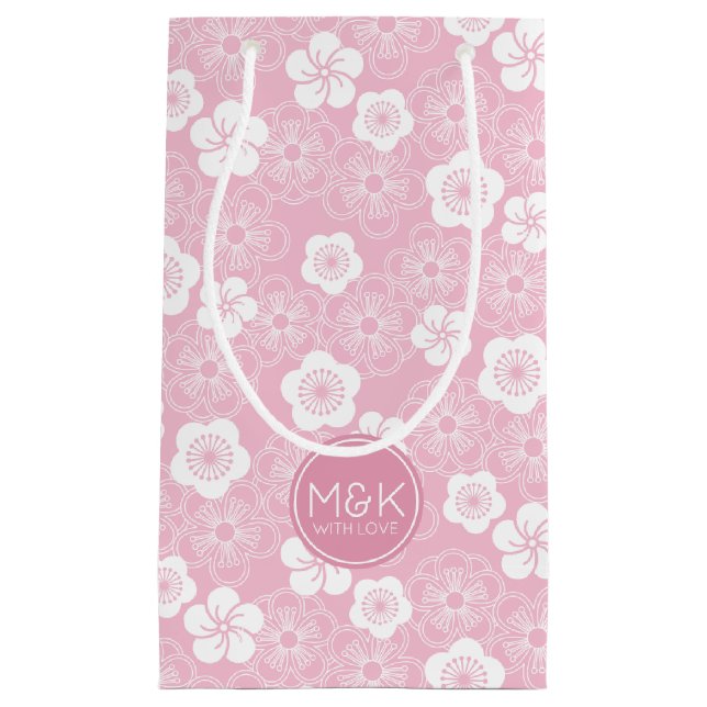 Sacola Para Presentes Pequena UME | Padrões de ameixa japoneses Saco GIft person (Frente)