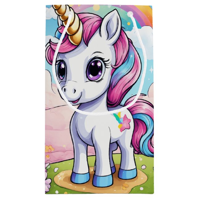 Sacola Para Presentes Pequena Unicorn Gift Bag (Verso)