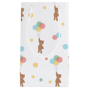 Sacola Para Presentes Pequena Urso de Teddy com Balões