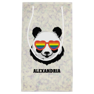 Sacola Para Presentes Pequena Urso Panda Bonito Arco-íris LGBTQ