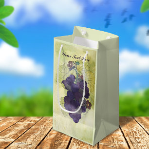 Sacola Para Presentes Pequena Uvas rústicas personalizadas
