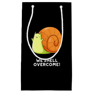 Sacola Para Presentes Pequena Vamos Superar Caracóis Positivos Engraçados Escuro