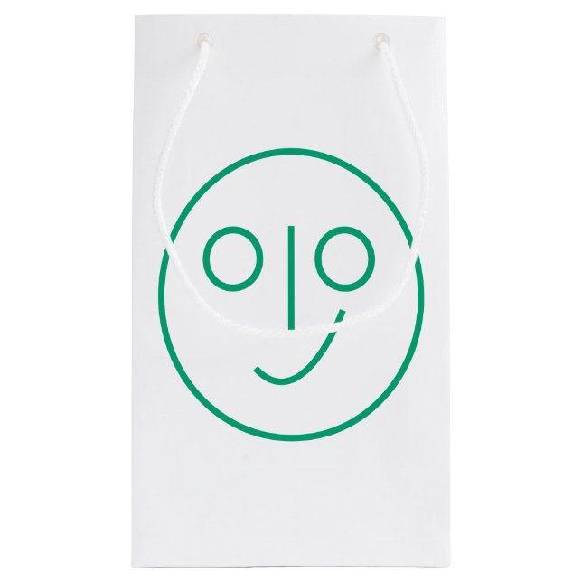 Sacola Para Presentes Pequena Vazio Sorriso Face Presente Sag (Verso)