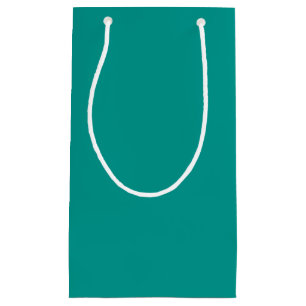 Sacola Para Presentes Pequena Verde Teal Sólido