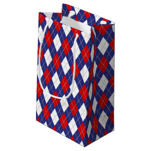 Sacola Para Presentes Pequena Vermelho, Azul Branco Estilo 2 GIFT BAG S