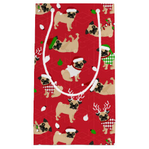 Sacola Para Presentes Pequena Vermelho de Natal
