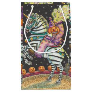 SACOLA PARA PRESENTES PEQUENA VESTUÁRIO DO CIRCO SONORO, UNICORN ZEBRA GIFT BAG