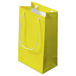 Sacola Para Presentes Pequena Vibrant Solid Yellow Background