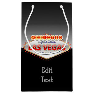 Sacola Para Presentes Pequena Viciado sinal engraçado de Las Vegas, Nevada