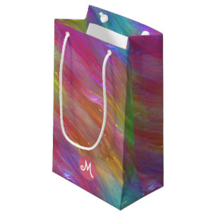 Sacola Para Presentes Pequena Vidro Arco-Íris Derretido Monograma Bag Presente