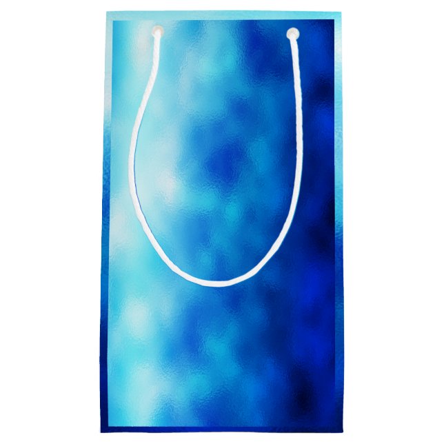 Sacola Para Presentes Pequena Vidro Azul (Frente)