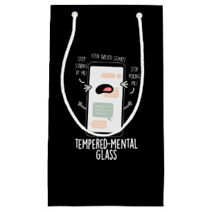 Sacola Para Presentes Pequena Vidro mental temperado Celular Engraçado Torno Esc