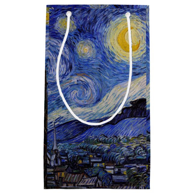Sacola Para Presentes Pequena Vincent Van Gogh - A noite de Starry (Frente)