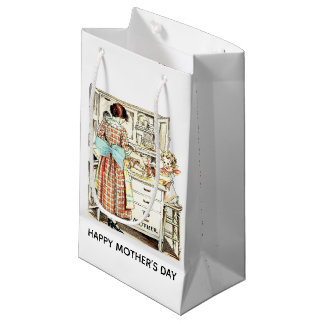 Sacola Para Presentes Pequena Vintage/dia das mães retro