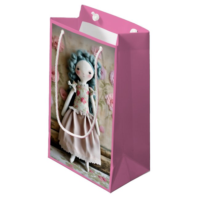 Sacola Para Presentes Pequena Vintage Doll Collection Alma (Frente inclinada)