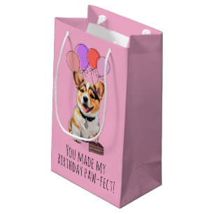 Sacola Para Presentes Pequena 'Você Tornou Meu Aniversário Paw-fect' Adorável Co