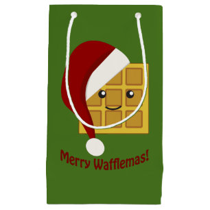 Sacola Para Presentes Pequena Wafflemas de Natal da feliz