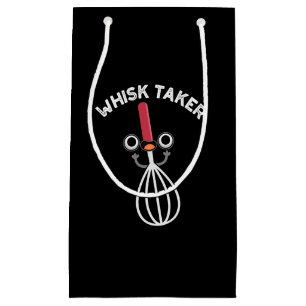 Sacola Para Presentes Pequena Whisk Tome Funny Baking Pun Dark BG