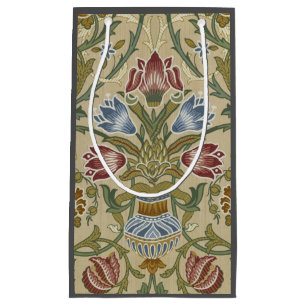 Sacola Para Presentes Pequena William Morris Brocade Floral Wallpaper Padrão