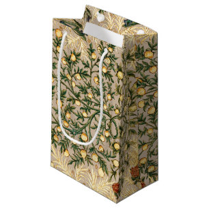 Sacola Para Presentes Pequena William Morris Floral Jardim de Frutas Flor Clássi