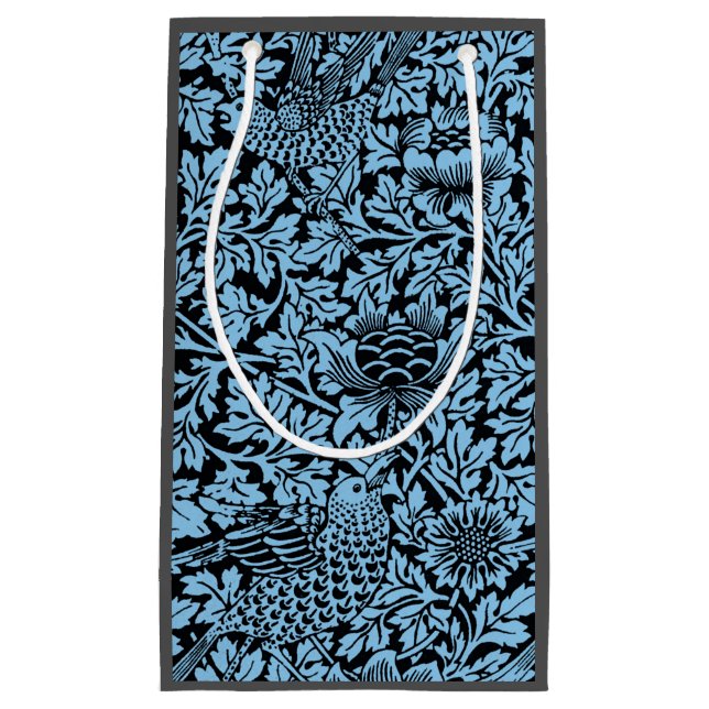Sacola Para Presentes Pequena William Morris Floral Pattern Bird Anenome (Frente)