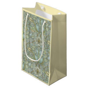 Sacola Para Presentes Pequena William Morris Vintage Primavera Floral Thicket