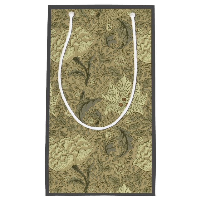 Sacola Para Presentes Pequena William Morris Windrush Wallpaper Pattern (Frente)