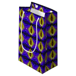 Sacola Para Presentes Pequena Xmas Artdeco no Arco Amarelo Roxo