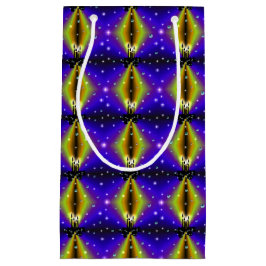 Sacola Para Presentes Pequena Xmas Artdeco no Arco Amarelo Roxo