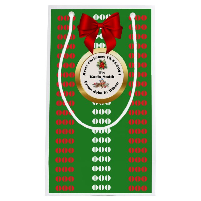 SACOLA PARA PRESENTES PEQUENA XMAS GIFT BAG (Frente)