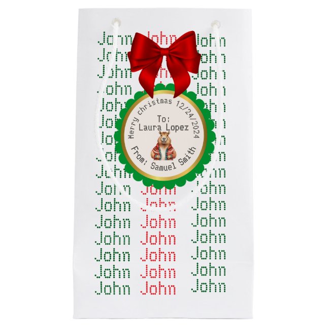 SACOLA PARA PRESENTES PEQUENA XMAS GIFT BAG (Frente)