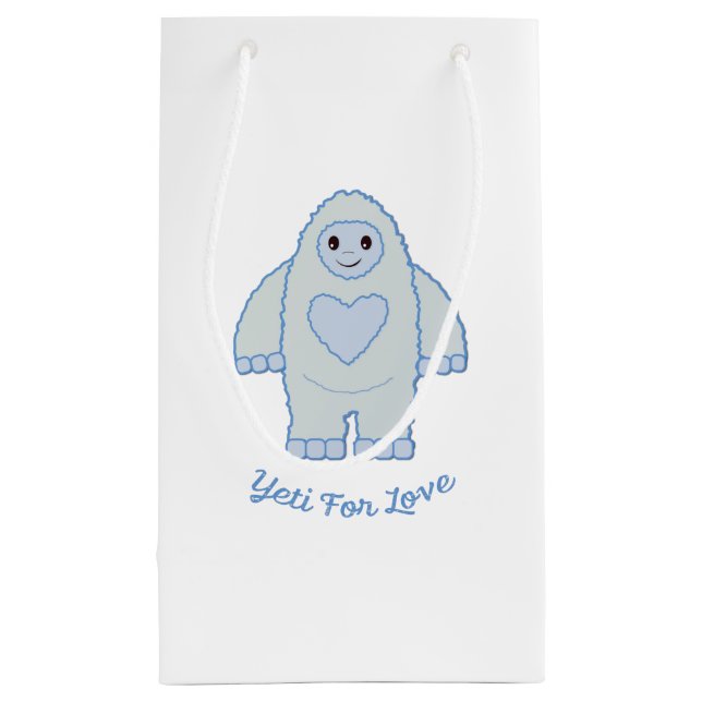 Sacola Para Presentes Pequena Yeti for Love (Verso)