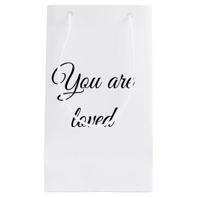 Sacola Para Presentes Pequena You are loved sun motivation quote mindful blessed (Frente)