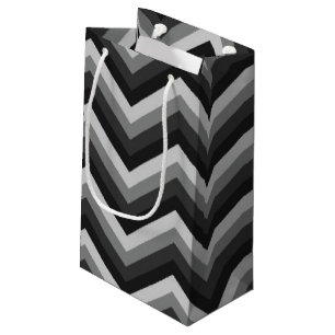 Sacola Para Presentes Pequena Ziguezague retro Chevron do teste padrão