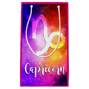 Sacola Para Presentes Pequena Zodíaco: Capricórnio Espacial